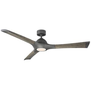 Woody 1-Light 60" Ceiling Fan in Graphite with Weathered Gray