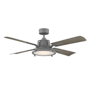 Nautilus 1-Light 56" Ceiling Fan in Graphite with Weathered Wood
