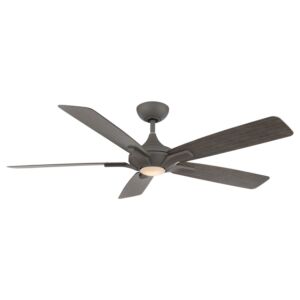 Mykonos 5 1-Light 60" Ceiling Fan in Graphite with Weathered Wood