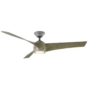 Twirl 1-Light 58" Ceiling Fan in Graphite with Weathered Wood