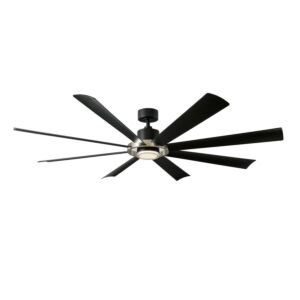 Aura 72" Ceiling Fan in Brushed Nickel with Matte Black