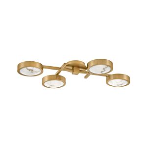 Cava Large Flush Mount Ceiling Light in Lacquered Brass