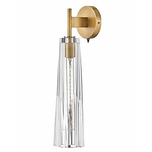 Fredrick Ramond Cosette 1-Light Wall Sconce In Heritage Brass With Clear Glass
