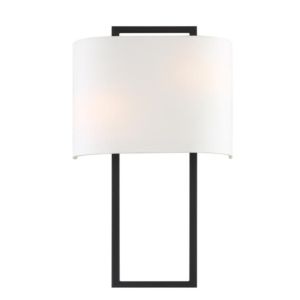 Crystorama Fremont 2 Light 21 Inch Wall Sconce in Black Forged