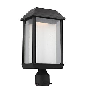 Visual Comfort Studio McHenry Large Outdoor LED Post Lantern in Textured Black