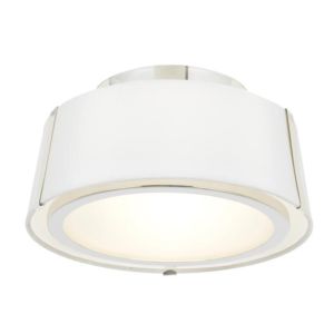 Crystorama Fulton 2 Light 12 Inch Ceiling Light in Polished Nickel