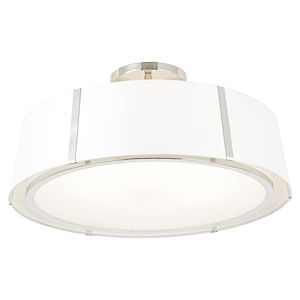 Crystorama Fulton 6 Light Ceiling Light in Polished Nickel