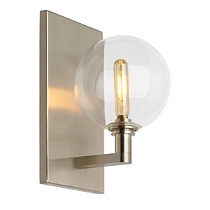 Visual Comfort Modern Gambit 2700K LED 9" Wall Sconce in Satin Nickel and Clear