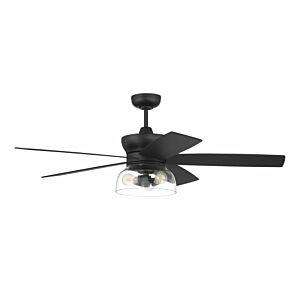 Craftmade Gibson 3-Light Ceiling Fan with Blades Included in Flat Black