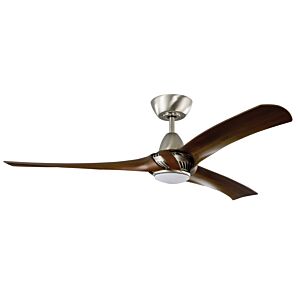 Craftmade Genesis Indoor Ceiling Fan in Brushed Polished Nickel with Walnut