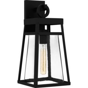 Godfrey 1-Light Outdoor Lantern in Matte Black