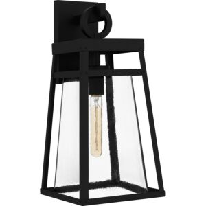 Godfrey 1-Light Outdoor Lantern in Matte Black