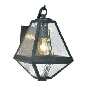 Brian Patrick Flynn for Crystorama Glacier 13 Inch Outdoor Wall Light in Black Charcoal