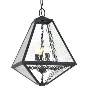 Brian Patrick Flynn for Crystorama Glacier 21 Inch Outdoor Hanging Light in Black Charcoal
