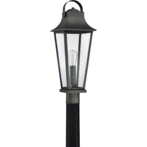 Quoizel Galveston 9 Inch Outdoor Post Light in Mottled Black