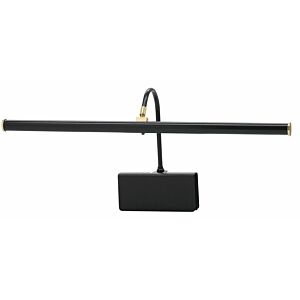 Grand Piano 1-Light LED Clamp Lamp in Black with Brass