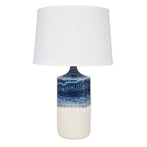  Scatchard Table Lamp in Decorated White Matte