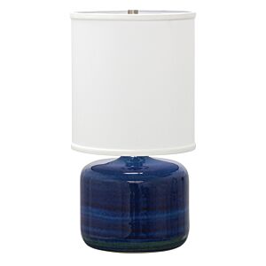 Scatchard 1-Light Table Lamp in Blue Gloss