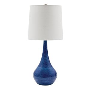 House of Troy Scatchard 23 Inch Table Lamp in Blue Gloss