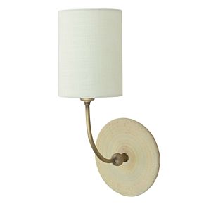 House of Troy Scatchard 14.5 Inch Wall Lamp in Oatmeal/Antique Brass
