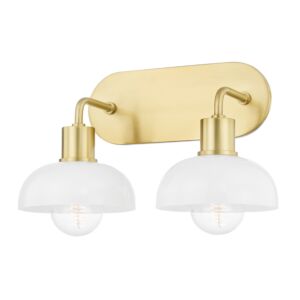 Kyla 2-Light Bathroom Vanity Light Bracket in Aged Brass