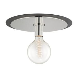 Mitzi Milo Ceiling Light in Polished Nickel and Black