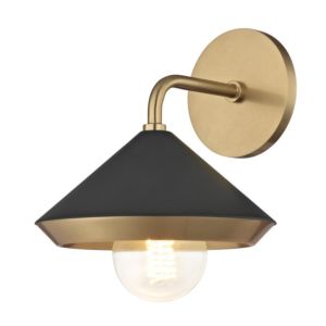 Mitzi Marnie 11 Inch Wall Sconce in Aged Brass and Black
