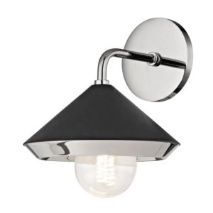 Mitzi Marnie 11 Inch Wall Sconce in Polished Nickel and Black