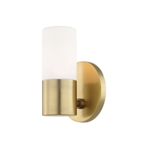 Mitzi Lola 7 Inch Wall Sconce in Aged Brass