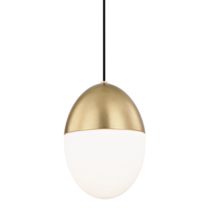 Mitzi Orion 14 Inch Pendant Light in Aged Brass