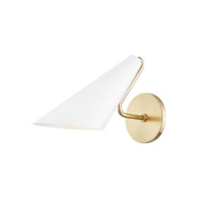 Mitzi Talia Wall Sconce in Aged Brass and Dove Gray