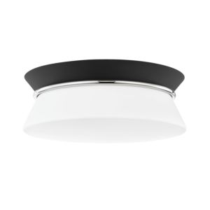 Mitzi Cath 2 Light Ceiling Light in Polished Nickel and Black