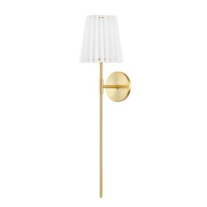 Demi 1-Light LED Wall Sconce in Aged Brass