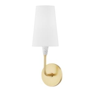 Janice 1-Light Wall Sconce in Aged Brass