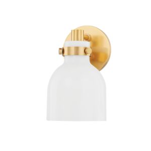 Elli 1-Light Bathroom Vanity Light Sconce in Aged Brass