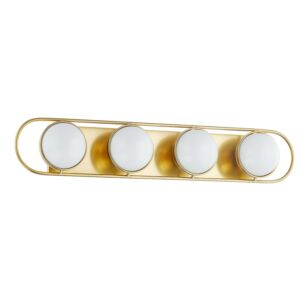 Amy 4-Light Bathroom Vanity Light Sconce in Aged Brass