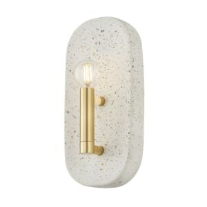 Ethel 1-Light Wall Sconce in Aged Brass