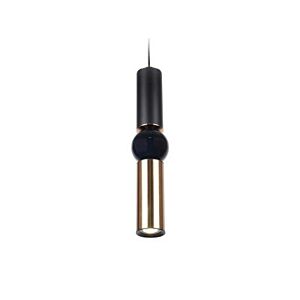 Cicada 1-Light Pendant in Brushed Brass And Black