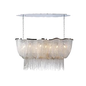 Mullholand Dr. 6-Light Chandelier in Polish Chrome Jewelry Chain