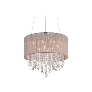 Beverly Dr. 12-Light 1Dual Mount with Flush & Hanging in Taupe Silk String