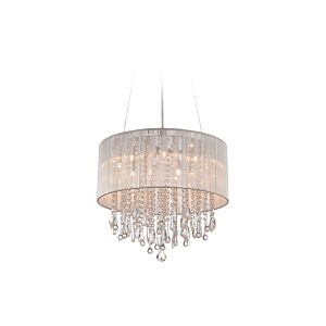 Beverly Dr. 12-Light 1Dual Mount with Flush & Hanging in Silver Silk String