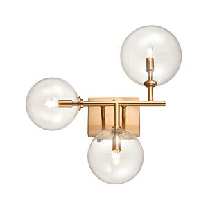 Delilah 3-Light Wall Sconce in Aged Brass