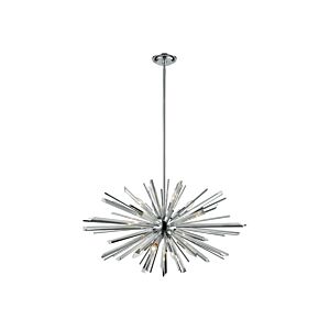 Palisades Ave. 8-Light Chandelier in Chrome With Clear Glass