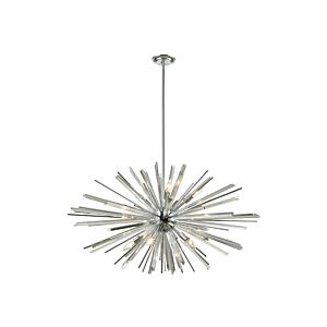 Palisades Ave. 10-Light Chandelier in Chrome With Clear Glass