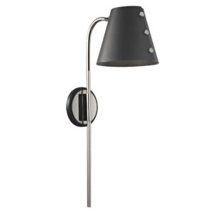 Mitzi Meta 22 Inch Wall Sconce in Polished Nickel and Black