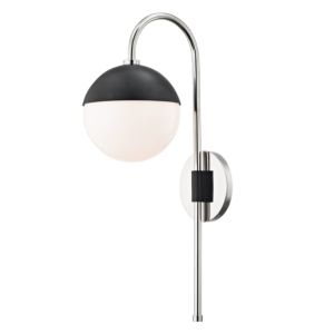 Mitzi Renee 20 Inch Wall Sconce in Polished Nickel and Black
