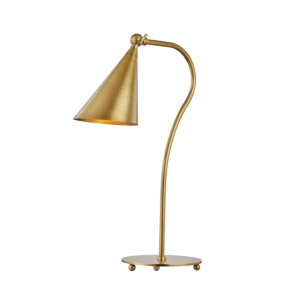 Mitzi Lupe Table Lamp in Aged Brass