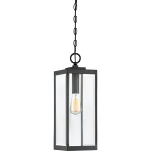 Westover 1-Light Outdoor Hanging Lantern in Earth Black