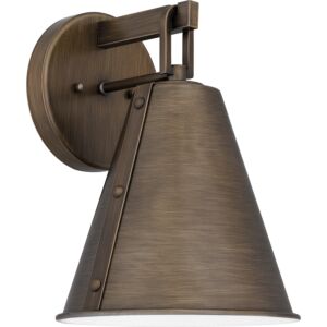 Hyde 1-Light Outdoor Wall Mount in Burnished Bronze
