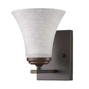 Union 1-Light Oil-Rubbed Bronze Sconce With Frosted Glass Shade